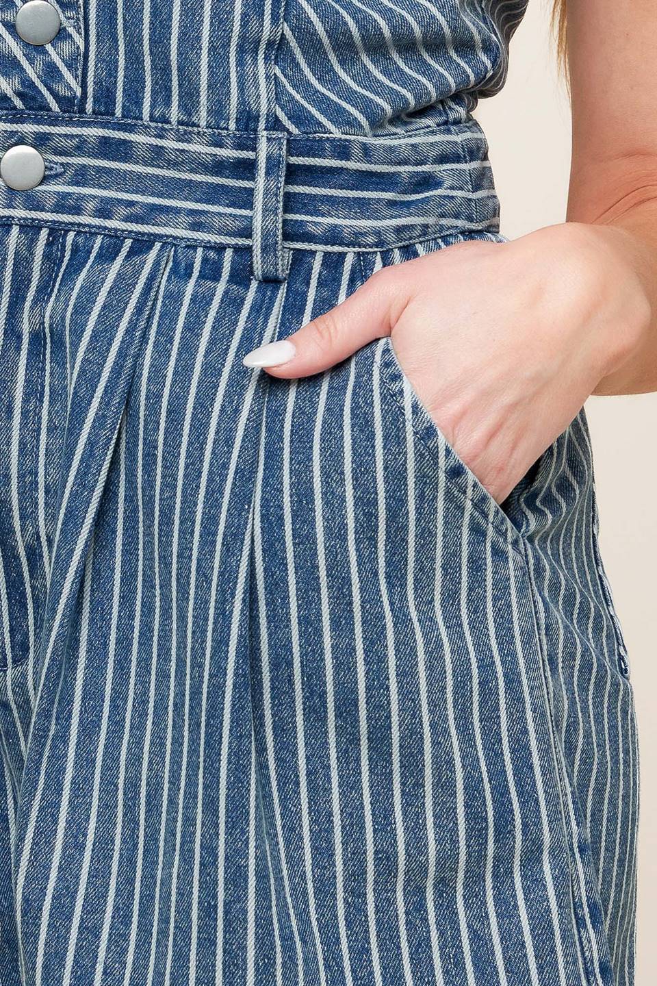 KEEP IT STYLISH DENIM ROMPER Flying Tomato