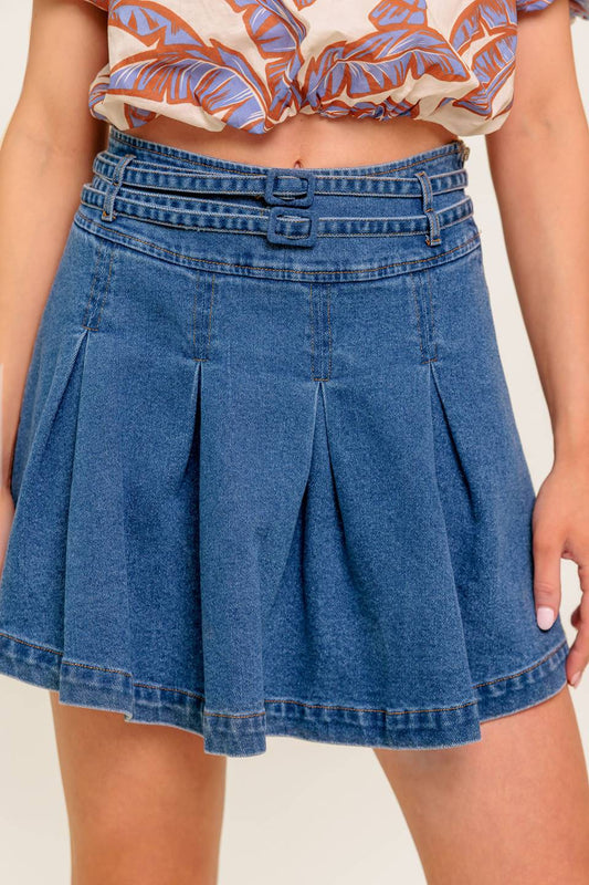 DREAMMIST MEDIUM INDIGO DENIM SKORT Flying Tomato