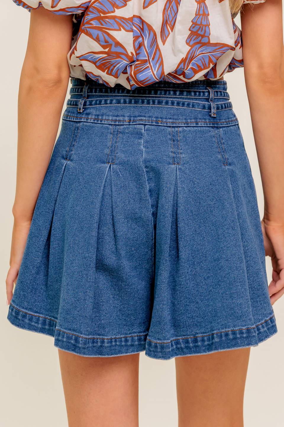 DREAMMIST MEDIUM INDIGO DENIM SKORT Flying Tomato