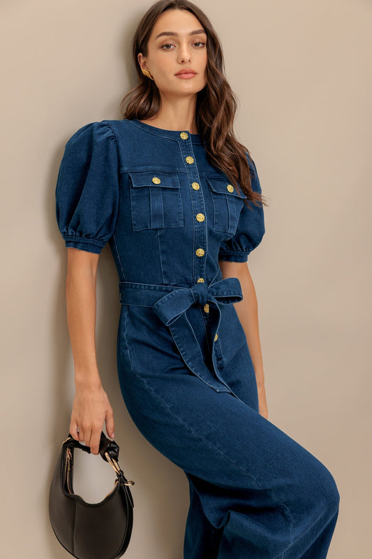 UTILITY QUEEN DENIM JUMPSUIT Flying Tomato