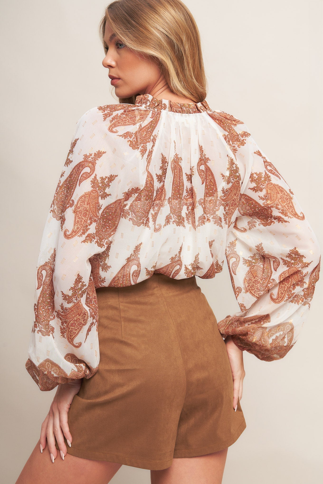 DESERT FLOWER FAUX SUEDE SKORT Flying Tomato