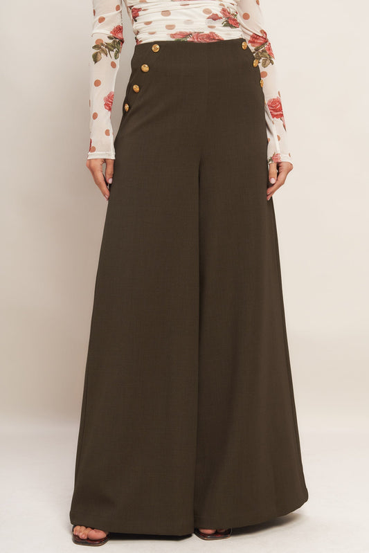 CHOCOLATE FALL WOVEN PANTS Flying Tomato