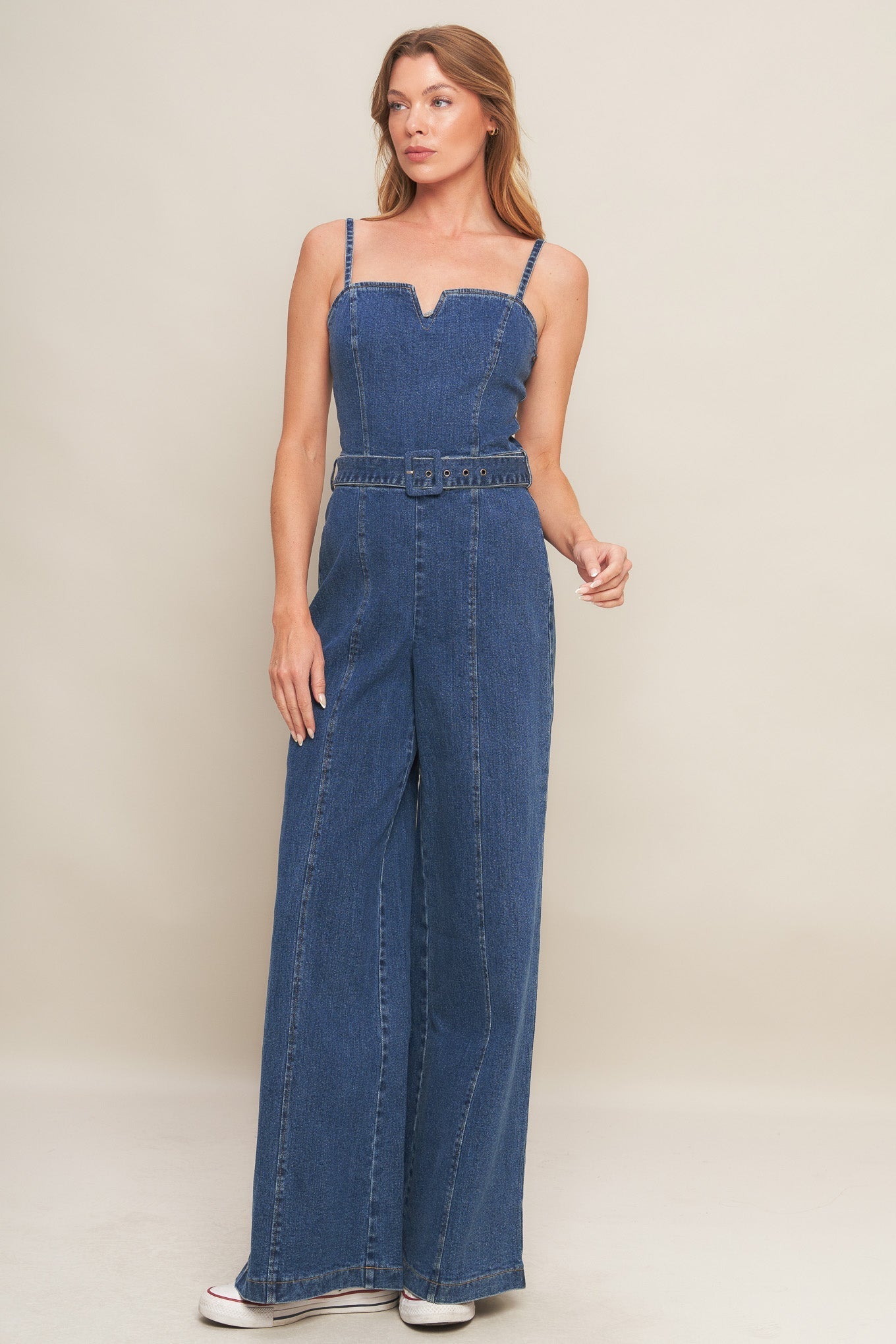 EXPERT SWEETNESS MEDIUM INDIGO DENIM JUMPSUIT Flying Tomato