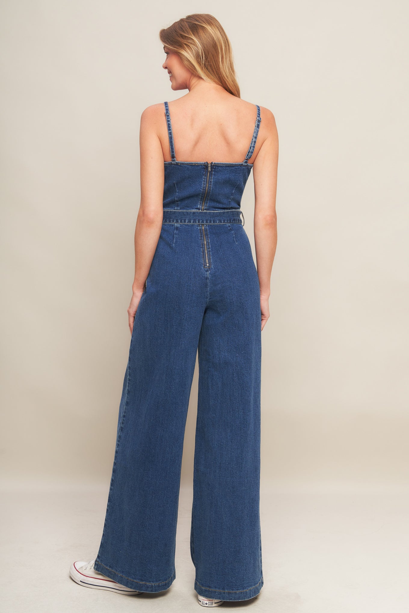EXPERT SWEETNESS MEDIUM INDIGO DENIM JUMPSUIT Flying Tomato