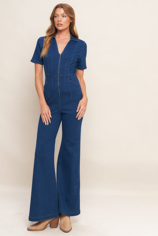 SHY GIRL MEDIUM INDIGO DENIM JUMPSUIT Flying Tomato