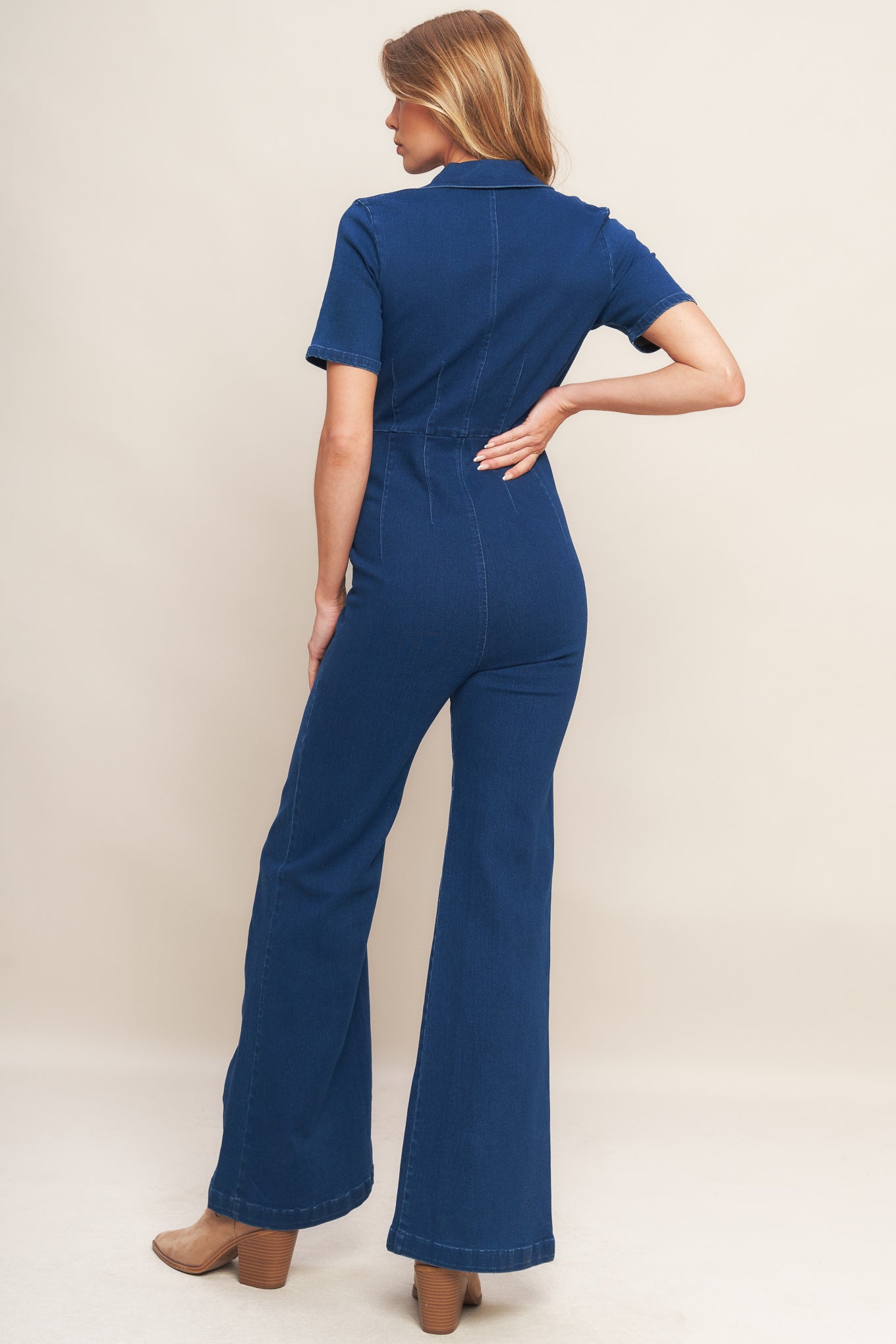 SHY GIRL MEDIUM INDIGO DENIM JUMPSUIT Flying Tomato