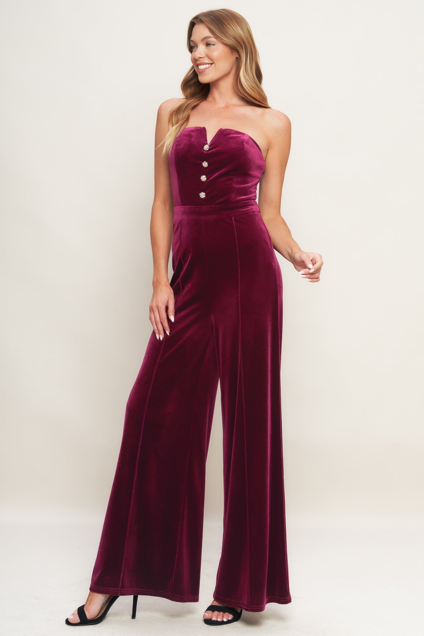 NIGHT QUEEN VELVET JUMPSUIT Flying Tomato
