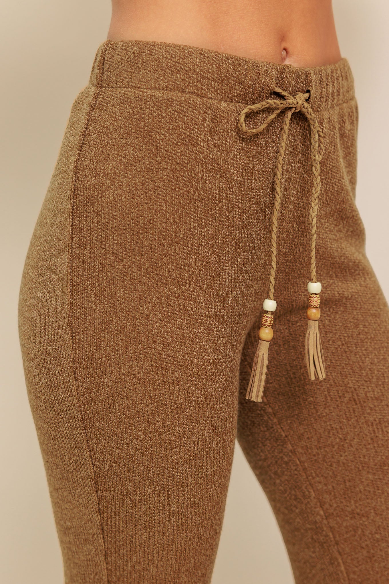 FLARE TOUCH SOLID KNIT PANTS Flying Tomato