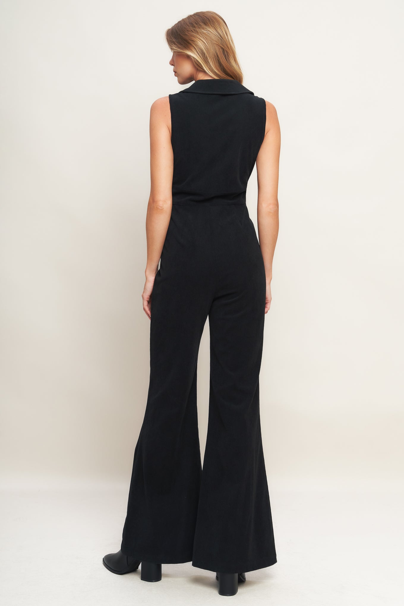 STREET ICON BLACK CORDUROY JUMPSUIT Flying Tomato