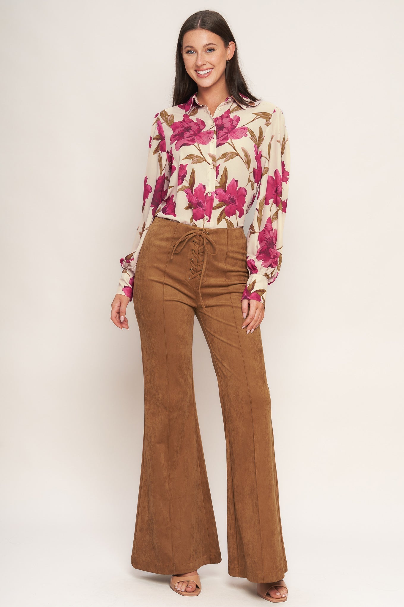 WILD HONEY FAUX SUEDE PANTS Flying Tomato