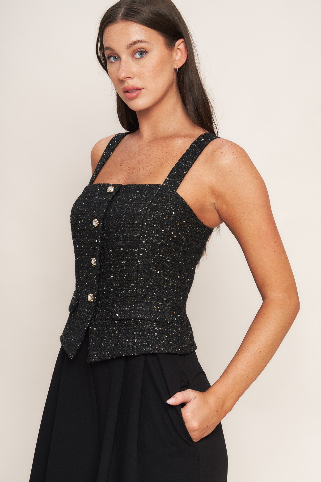MIDNIGHT PARISIENNE WOVEN JUMPSUIT Flying Tomato