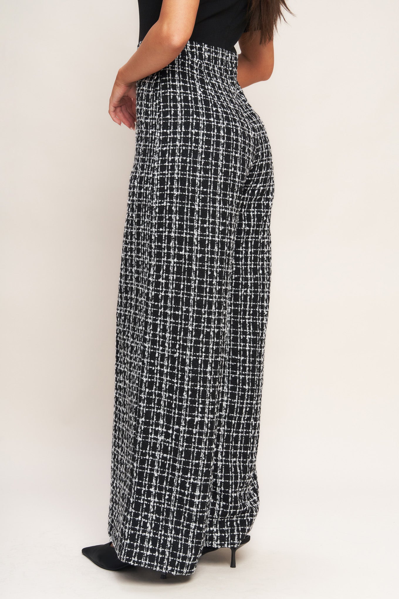 ÉCHEC PARISIEN KNIT TOP AND TWEED PANT JUMPSUIT Flying Tomato