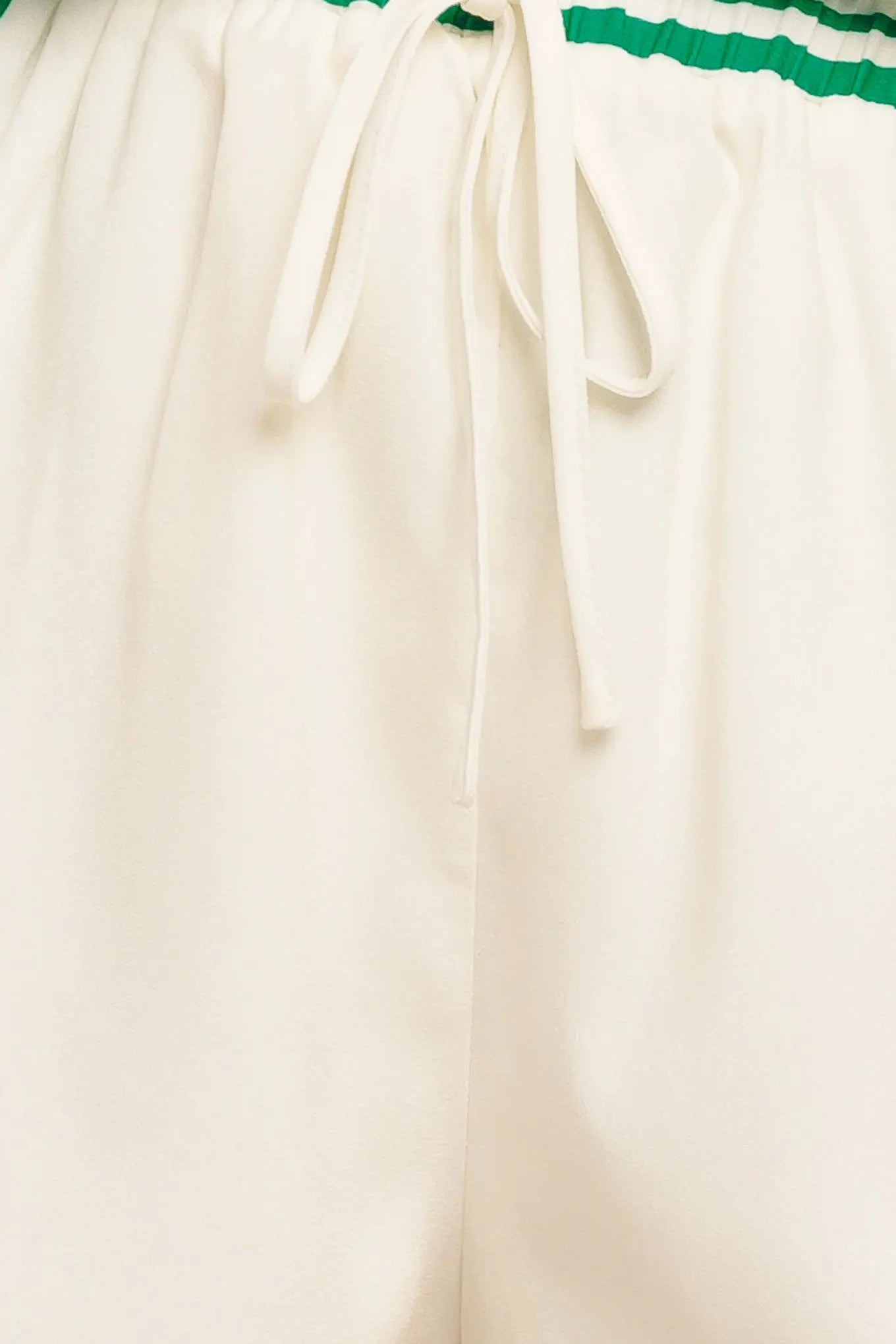 Riviera Stripe Woven Short With Elastic Waist And Tie Flying Tomato