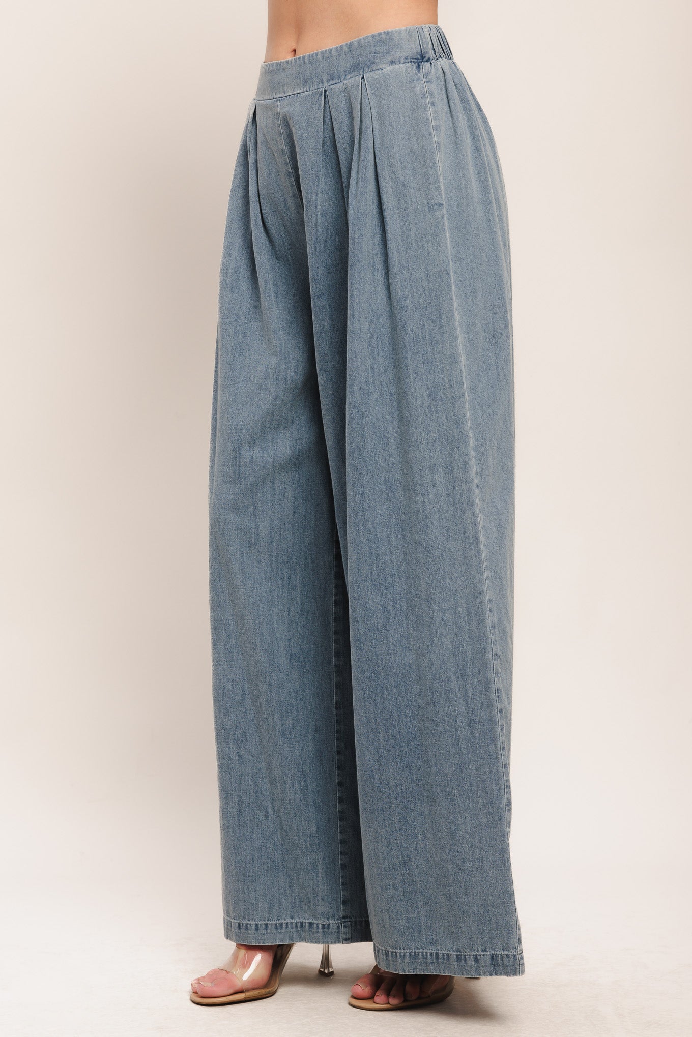 RELAXED DRAPE LIGHTWEIGHT DENIM PANTS Flying Tomato