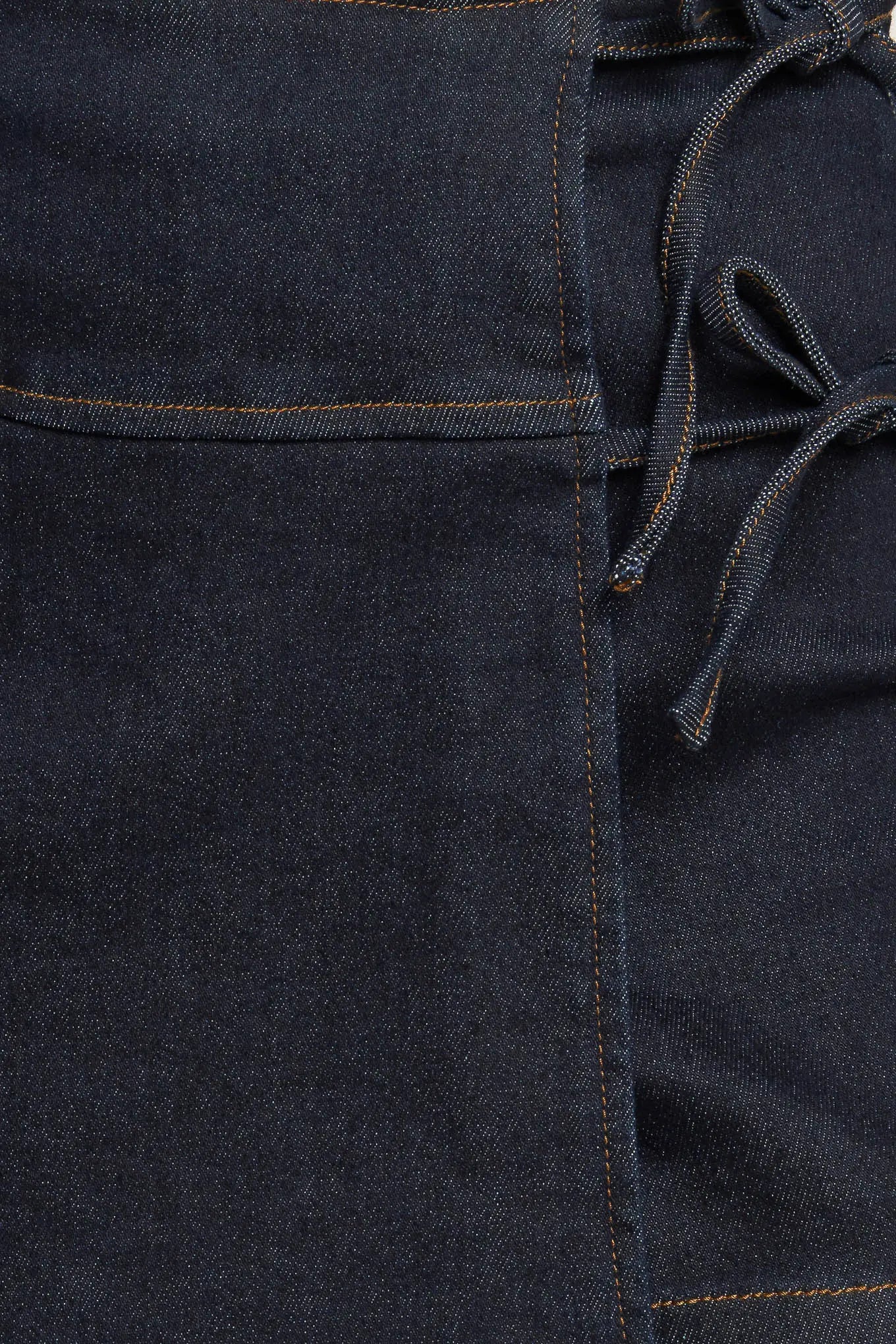 Weekend Ready Denim Skort With Front Tie Detail And Side Zipper Closure Flying Tomato