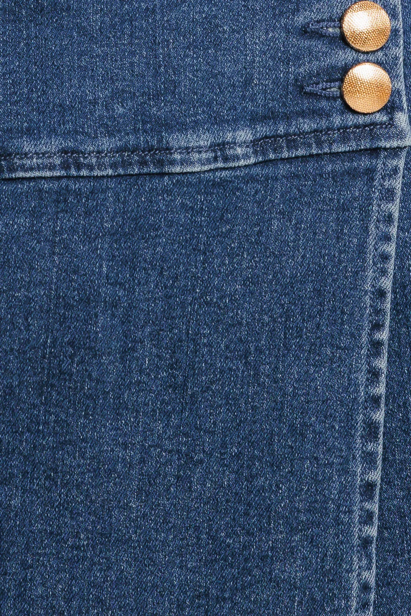 Texture Play Denim Skort With Front Button Detail And Back Zipper Flying Tomato