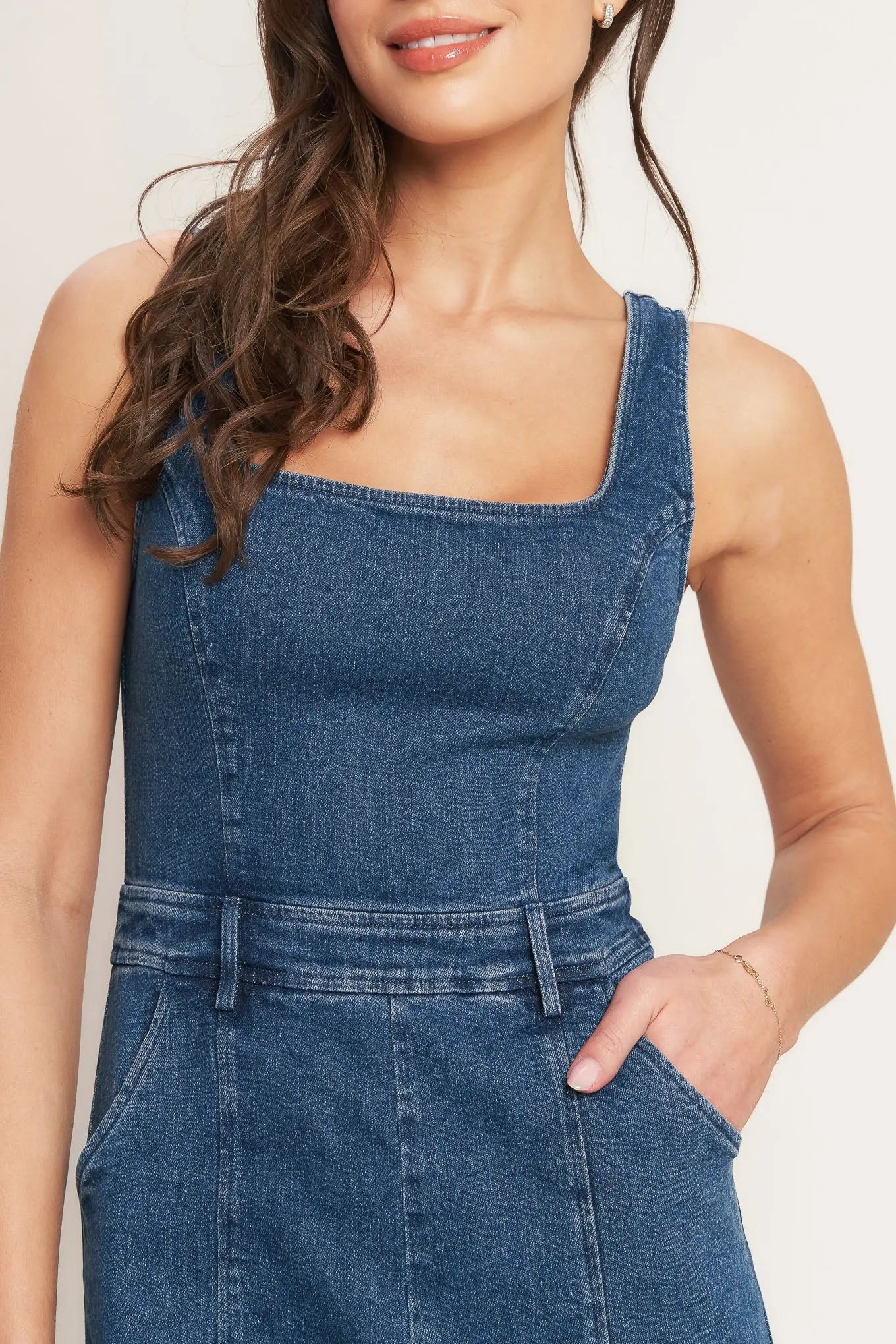DESK TO DINNER READY DENIM JUMPSUIT Flying Tomato