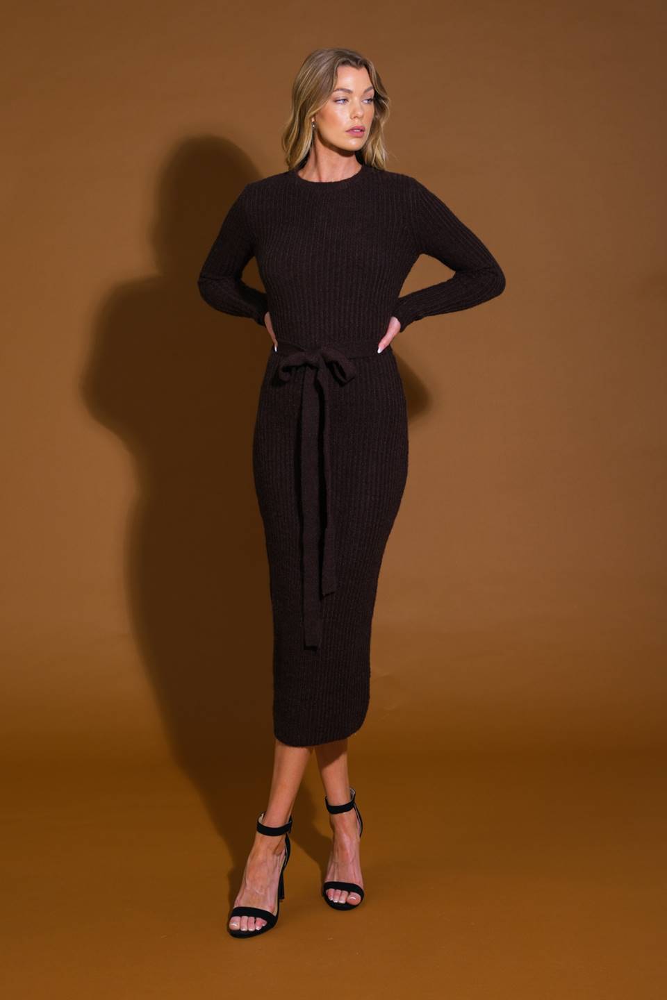 BE GOOD TO ME SWEATER MIDI DRESS