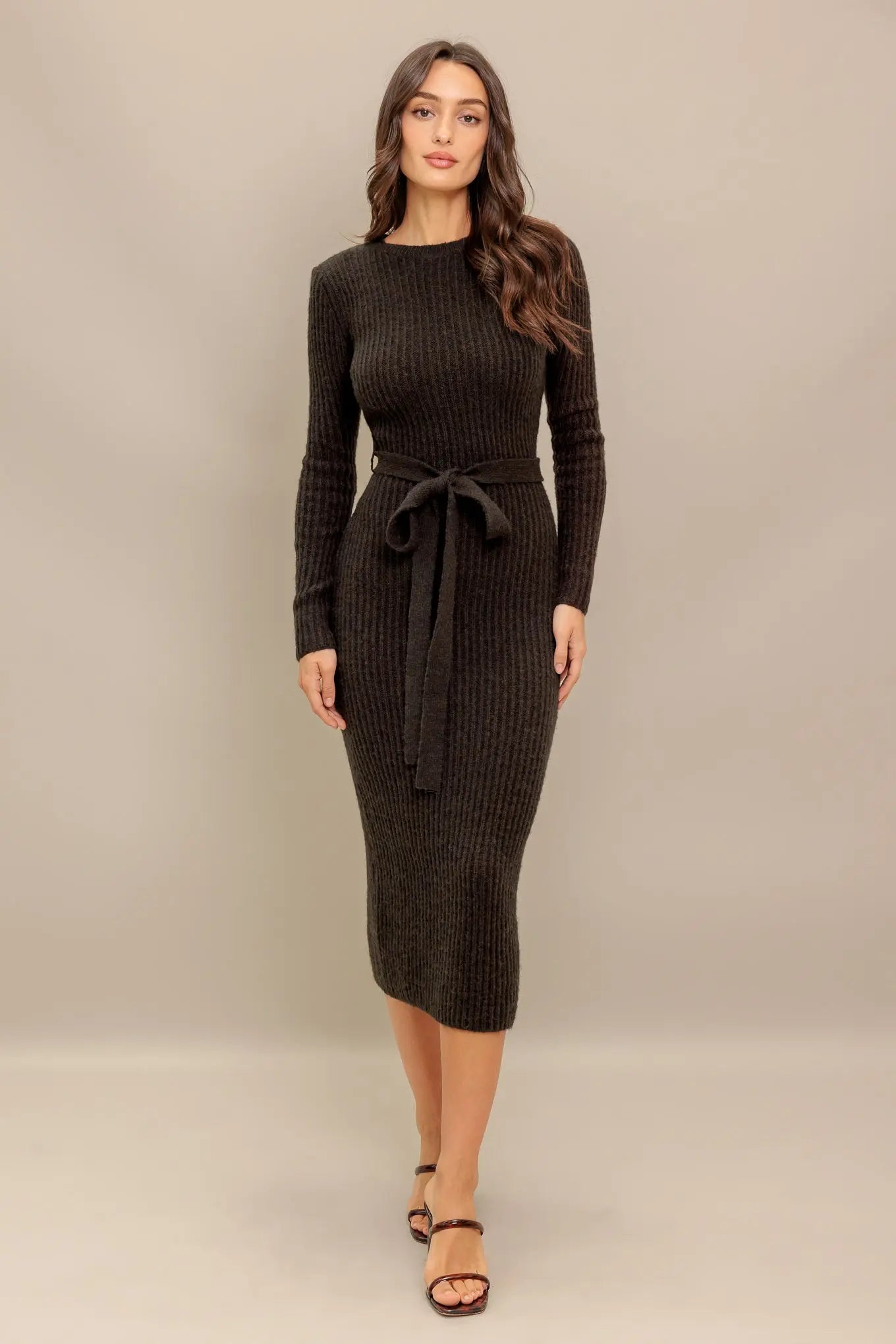 BE GOOD TO ME SWEATER MIDI DRESS Flying Tomato