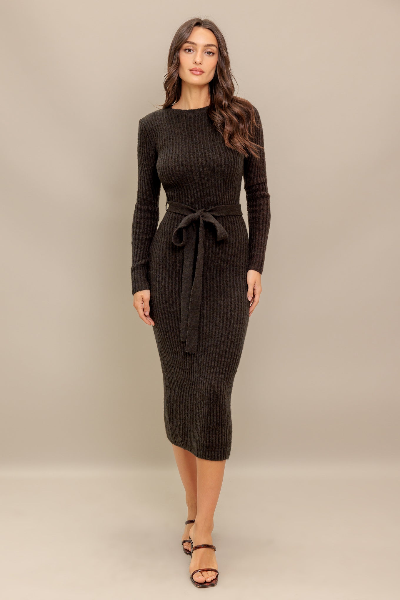 BE GOOD TO ME SWEATER MIDI DRESS Flying Tomato