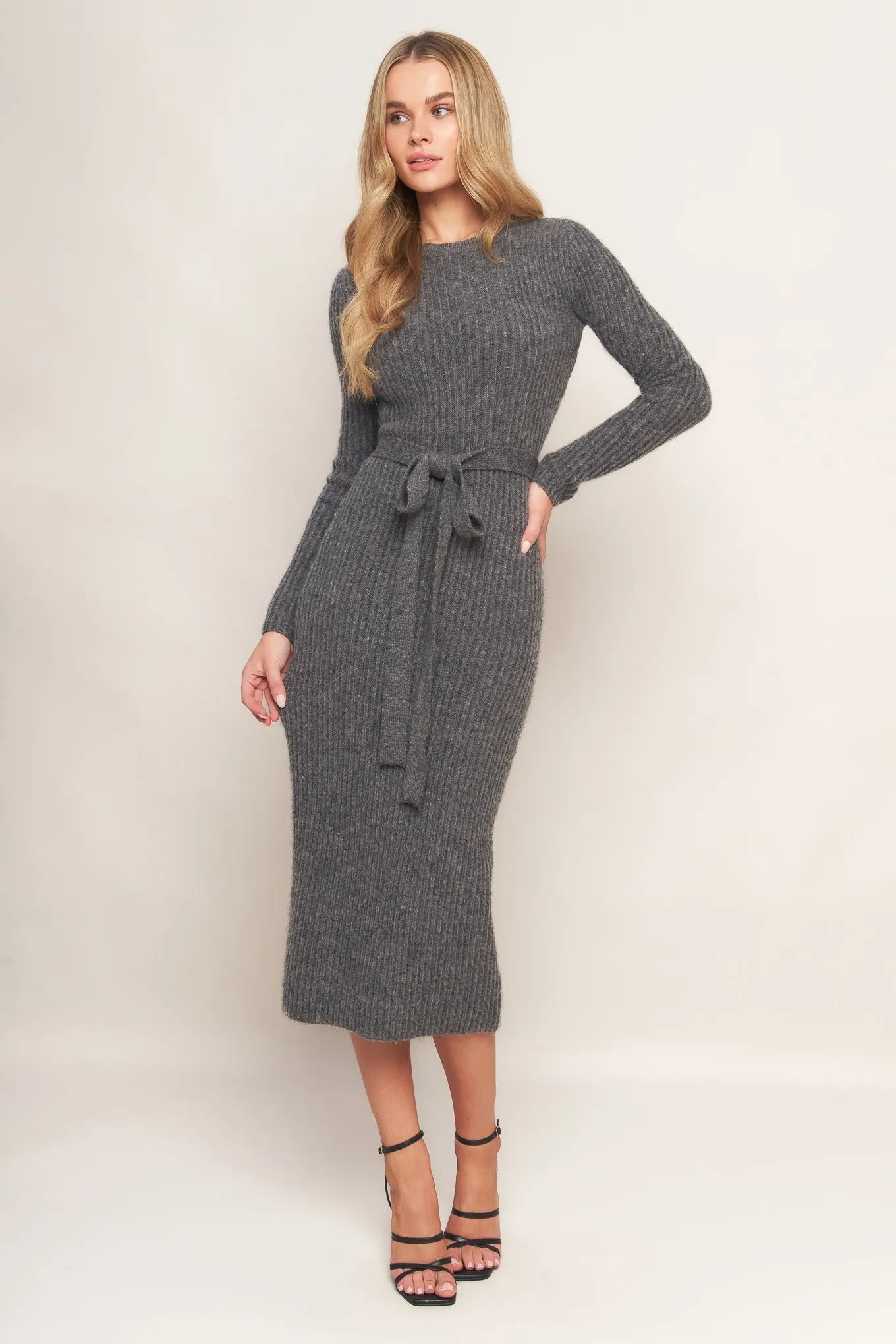 BE GOOD TO ME SWEATER MIDI DRESS Flying Tomato
