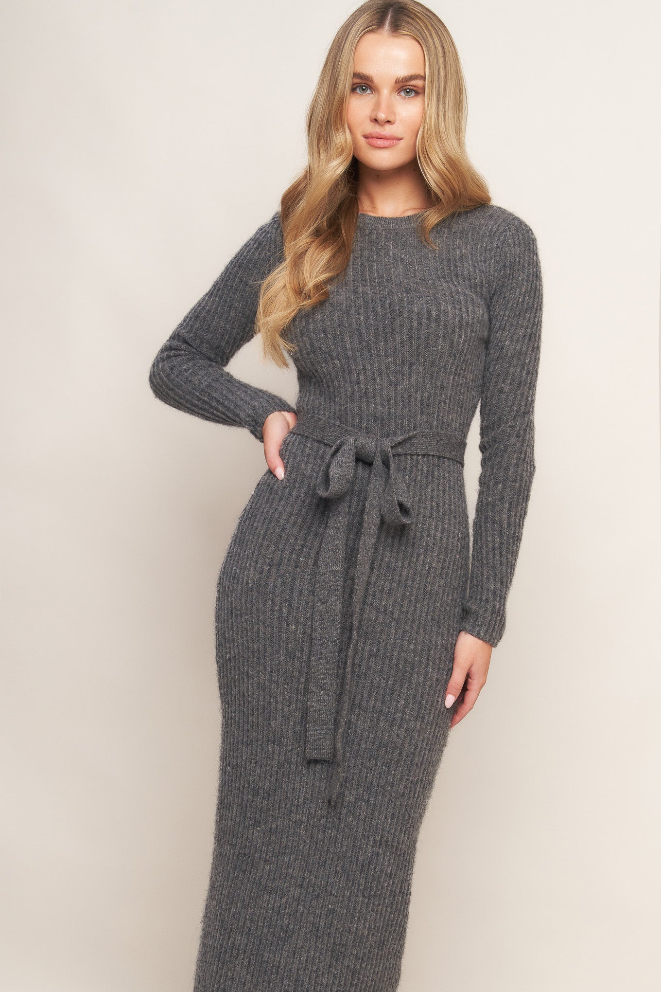 BE GOOD TO ME SWEATER MIDI DRESS Flying Tomato