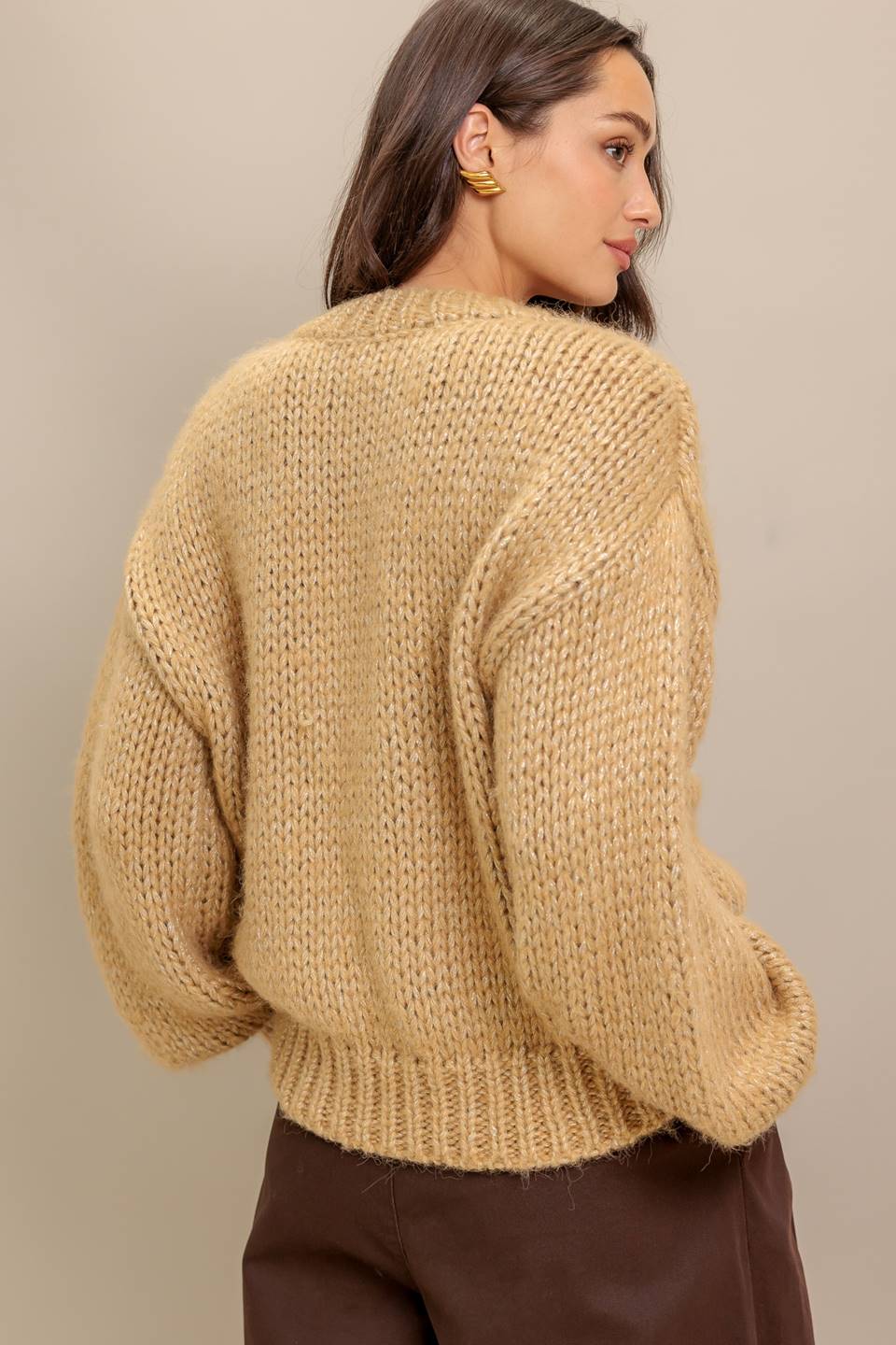 EARTHY TOUCH SWEATER KNIT TOP Flying Tomato