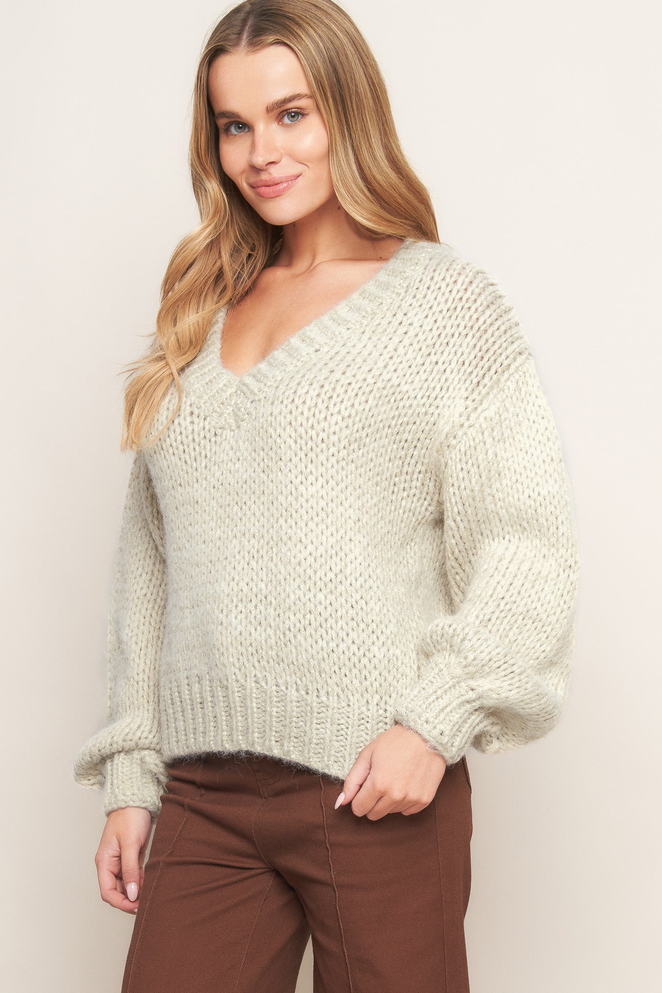 EARTHY TOUCH SWEATER KNIT TOP Flying Tomato