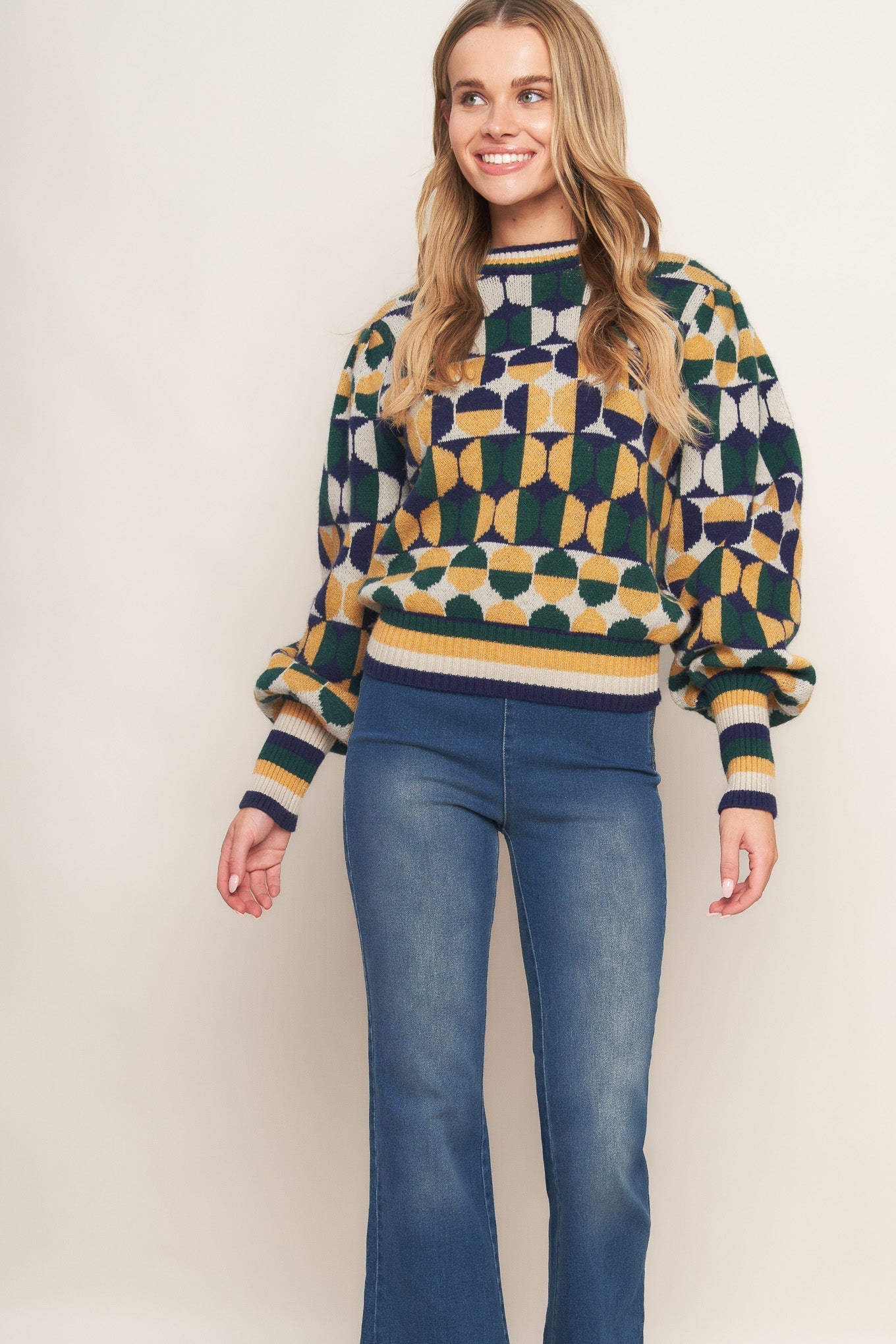 CHEER YOU ON JACQUARD SWEATER TOP Flying Tomato