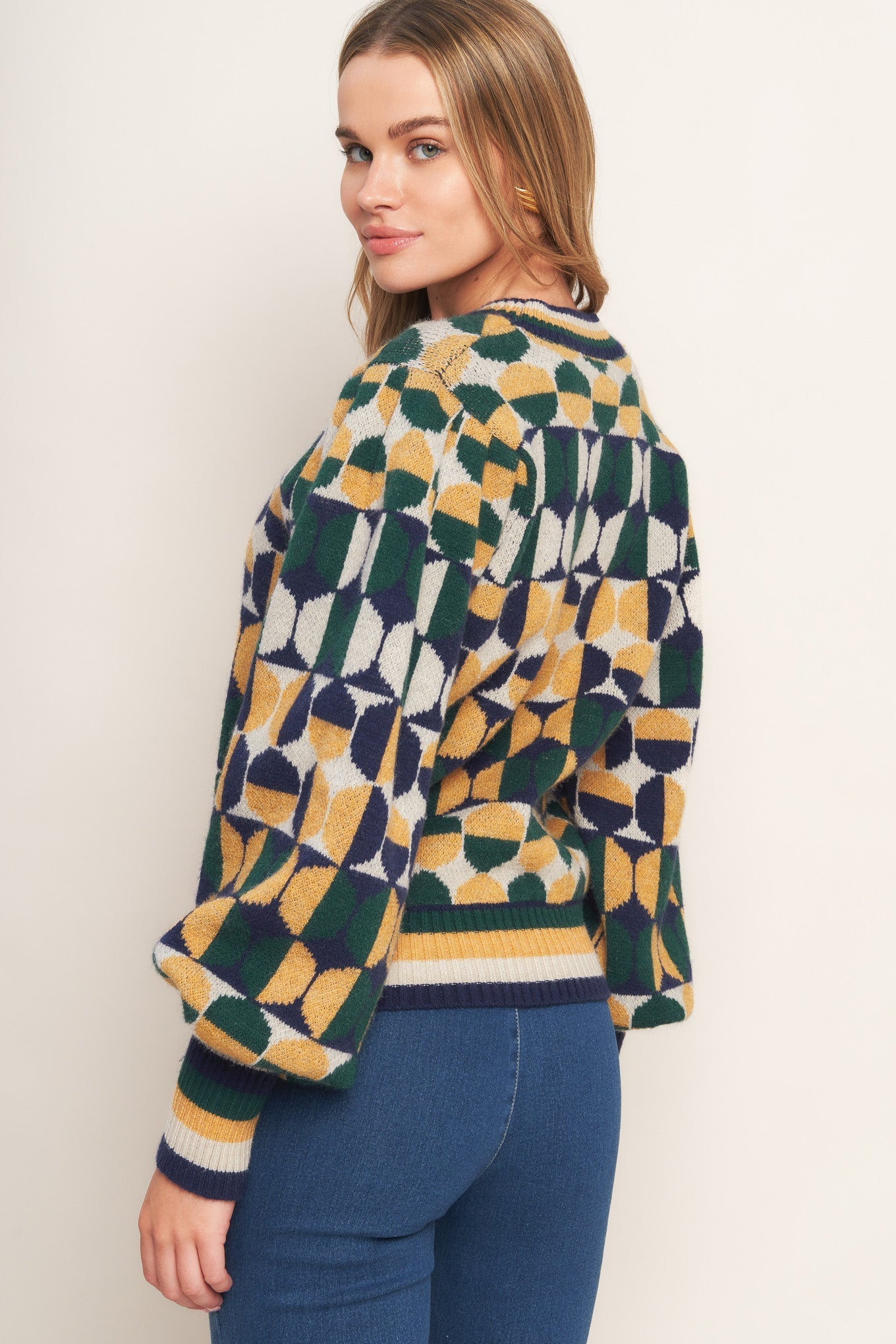 CHEER YOU ON JACQUARD SWEATER TOP Flying Tomato