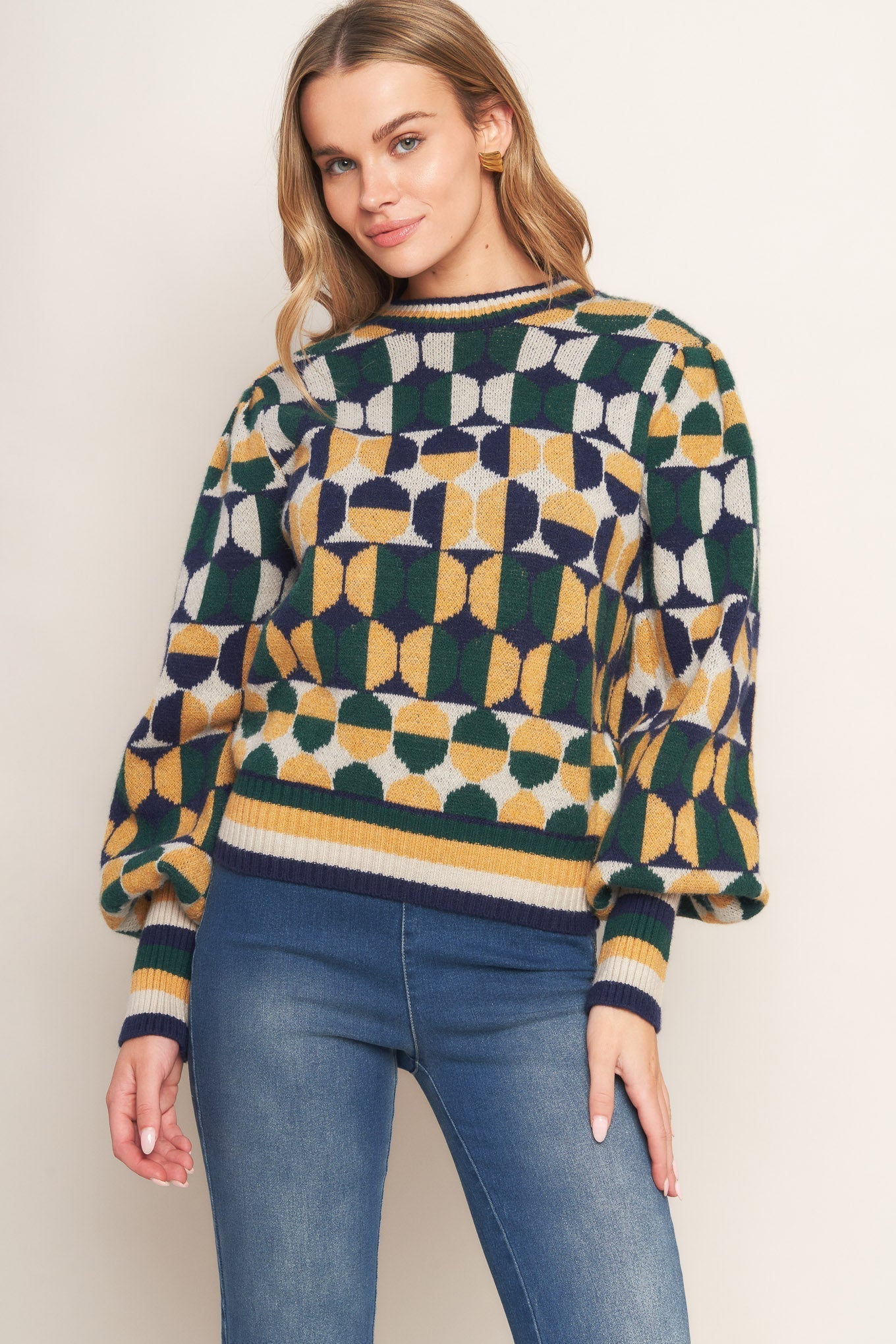 CHEER YOU ON JACQUARD SWEATER TOP Flying Tomato