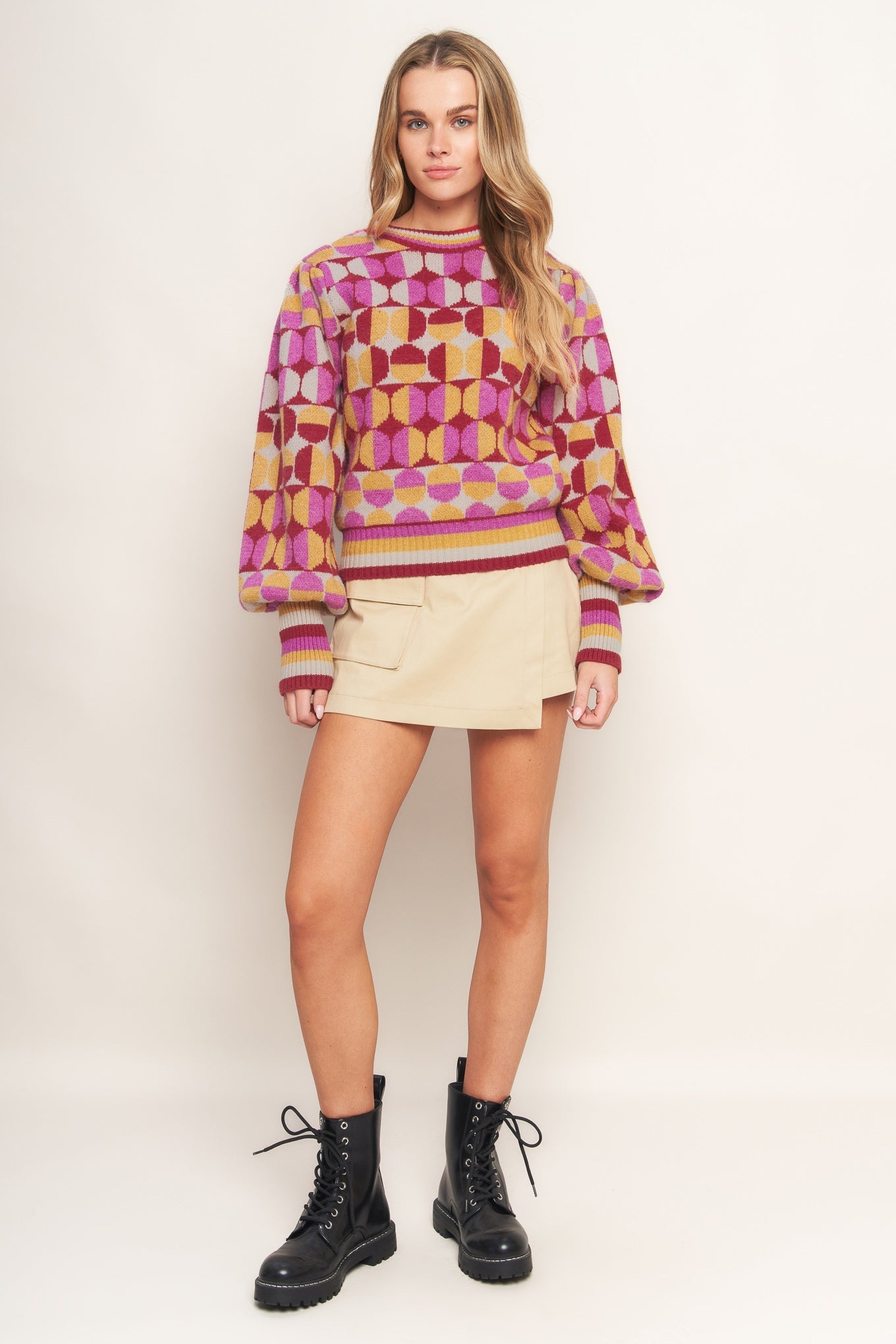 CHEER YOU ON JACQUARD SWEATER TOP Flying Tomato