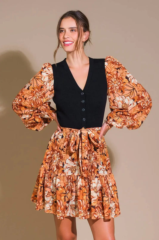 FLIRTY DREAMER SWEATER MINI DRESS Flying Tomato