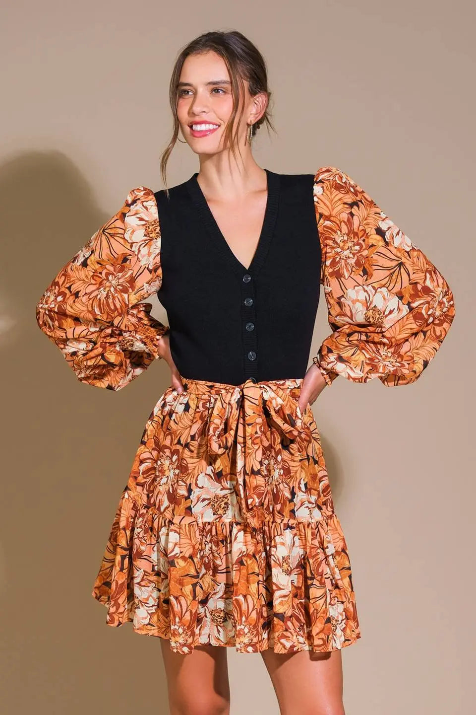 FLIRTY DREAMER SWEATER MINI DRESS Flying Tomato