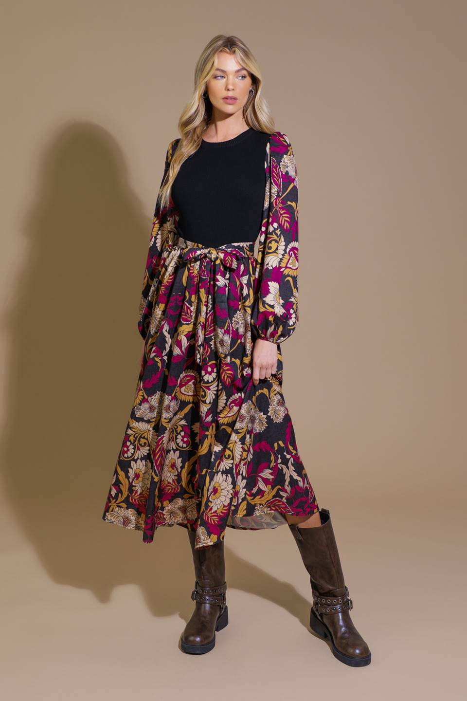 CRUSHING ON COZY WOVEN MIDI DRESS Flying Tomato