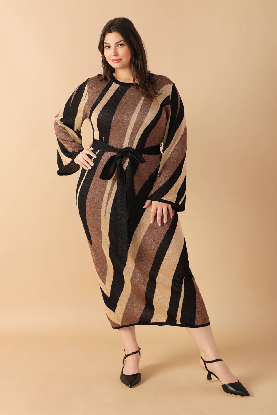 PUT ON A SMILE MIDI SWEATER DRESS Flying Tomato