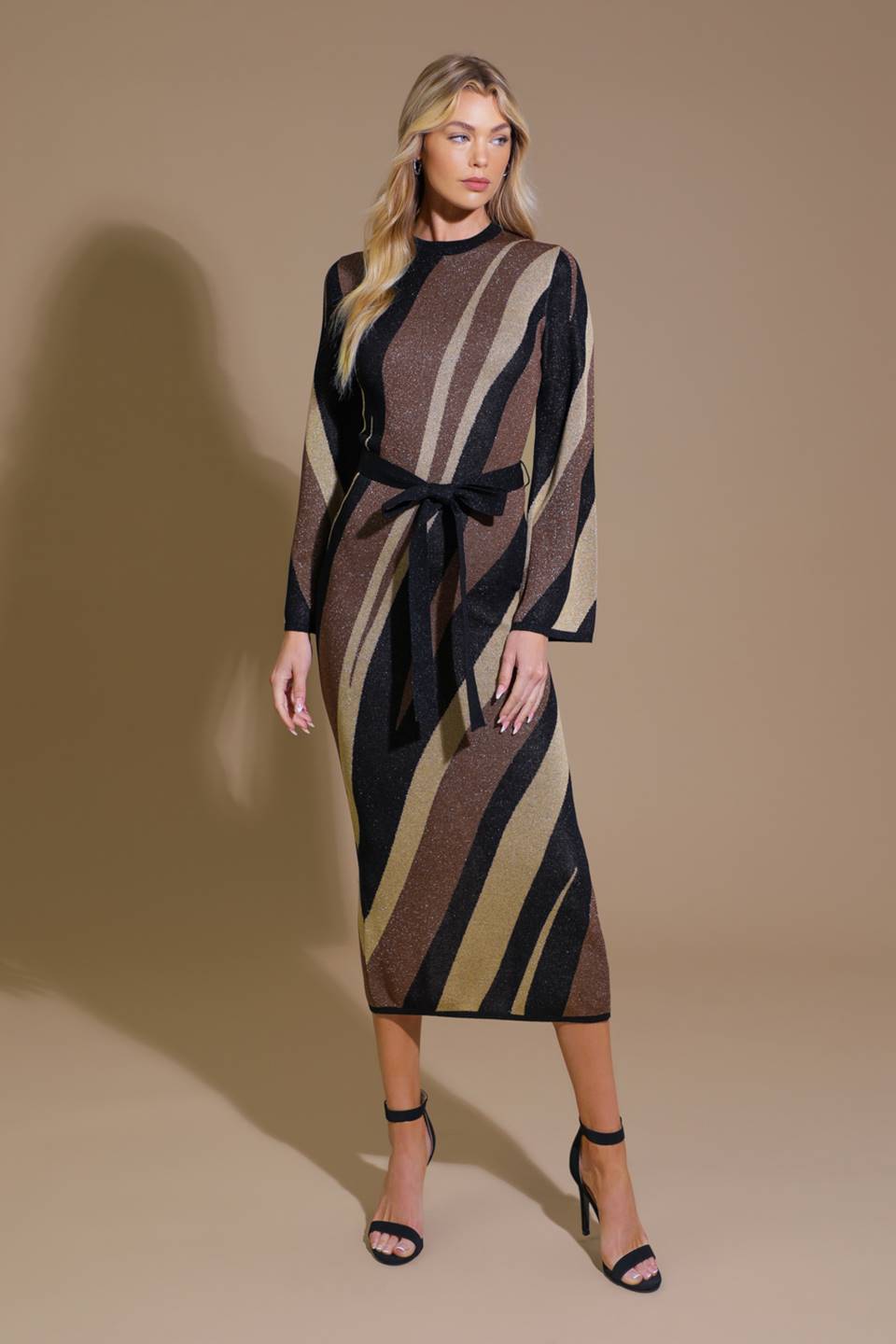 PUT ON A SMILE MIDI SWEATER DRESS Flying Tomato