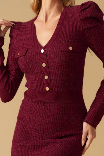 YOUNG LOVE SWEATER MIDI DRESS