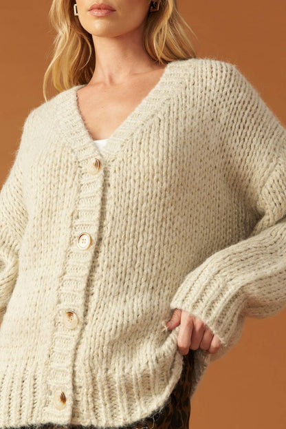 WOVEN WHISPERS SWEATER CARDIGAN