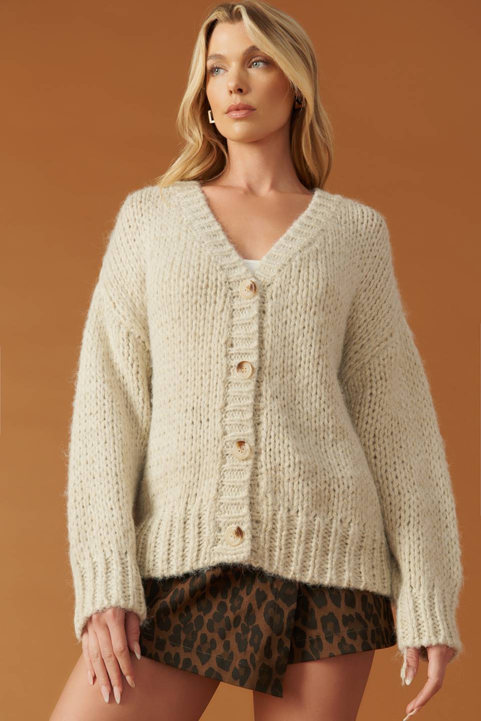 WOVEN WHISPERS SWEATER CARDIGAN