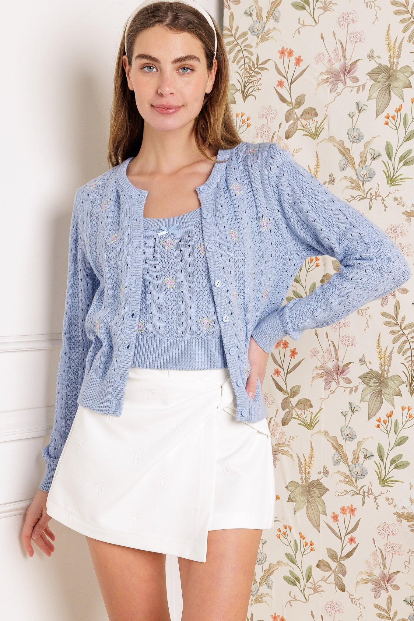 DAYS THAT FADE SWEATER AND CARDIGAN SET Flying Tomato