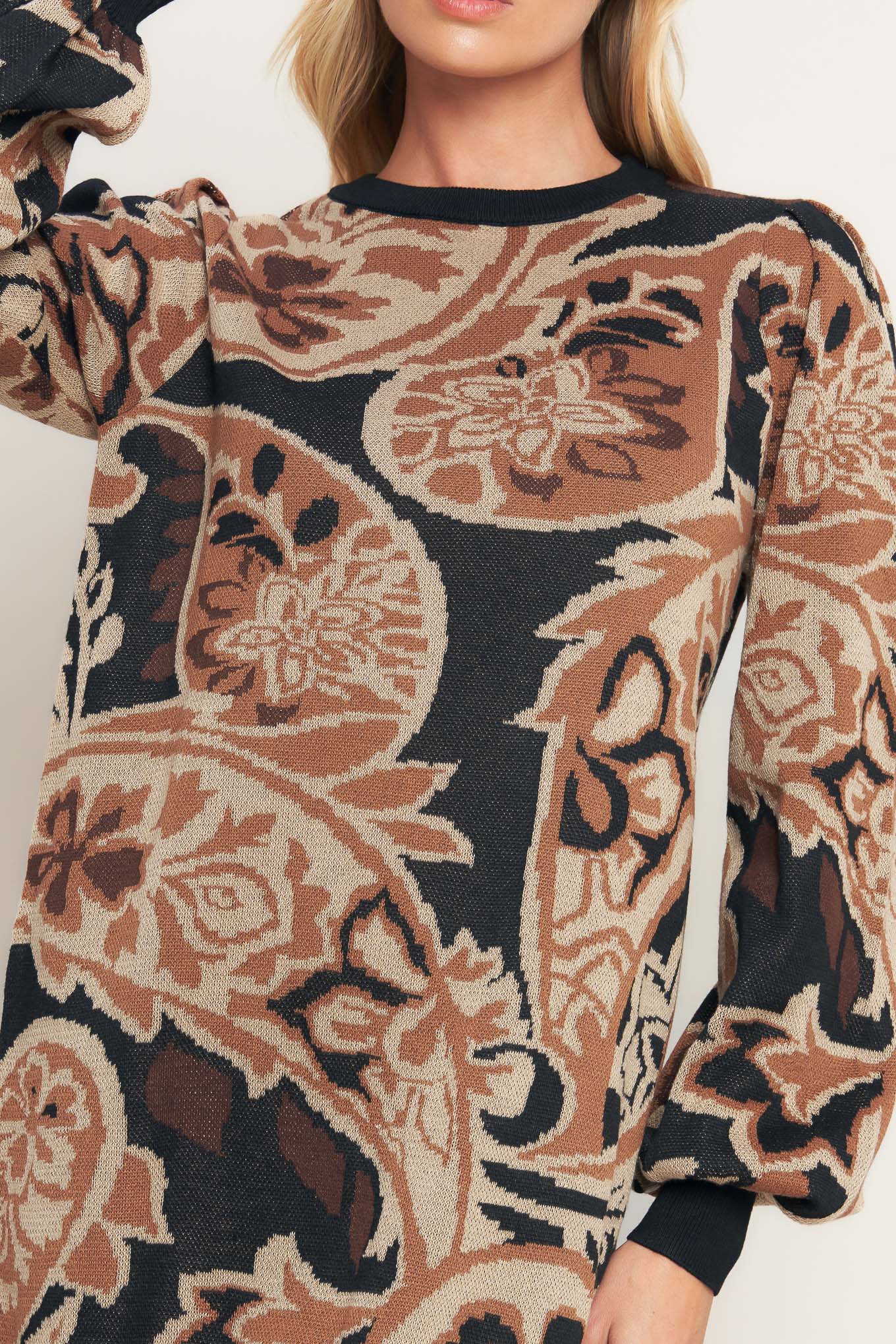 BAROQUE HAVANA SWEATER KNIT MINI DRESS Flying Tomato