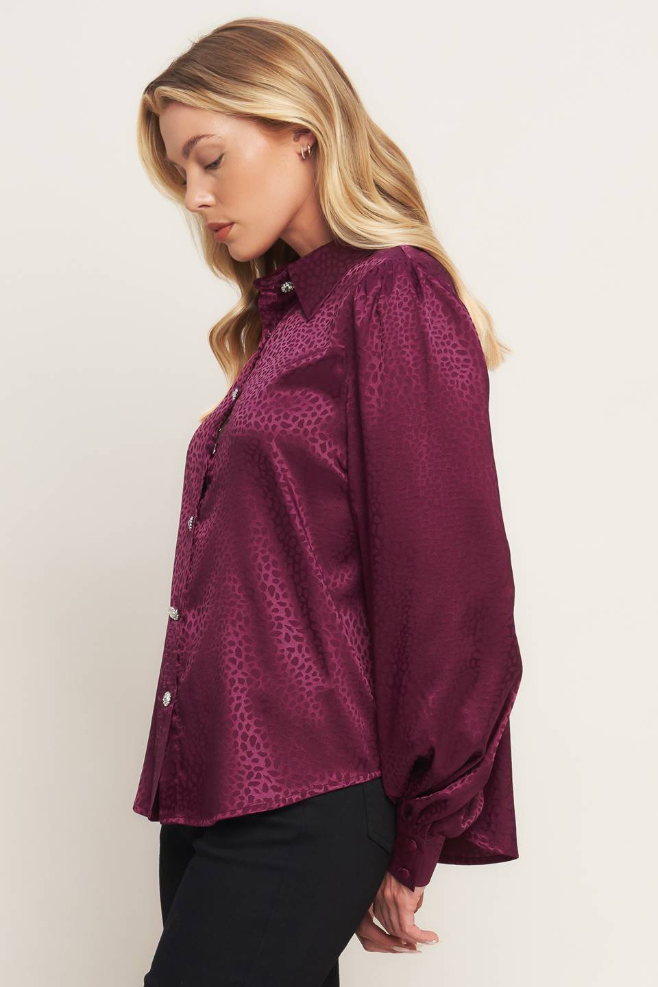 SCARLET LEOPARD WOVEN TOP Flying Tomato
