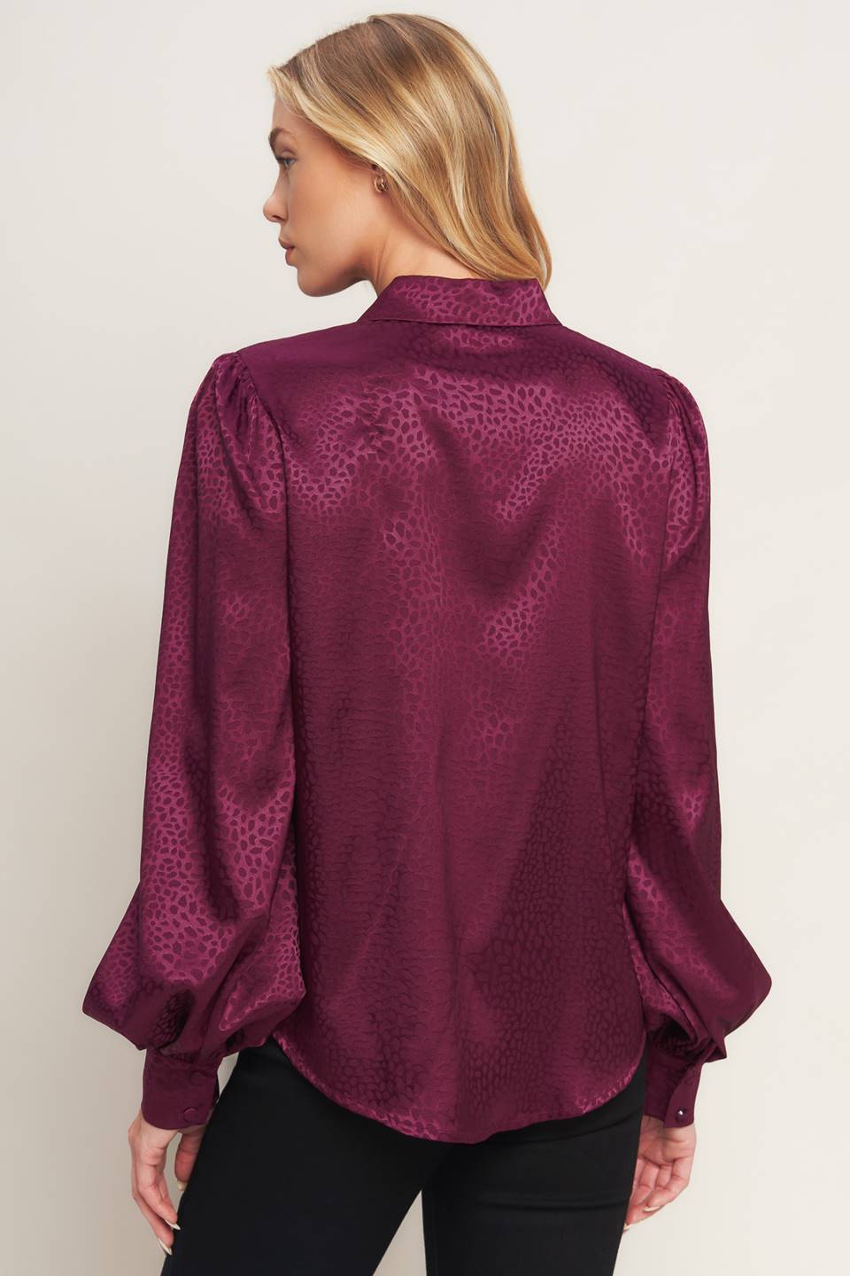 SCARLET LEOPARD WOVEN TOP Flying Tomato