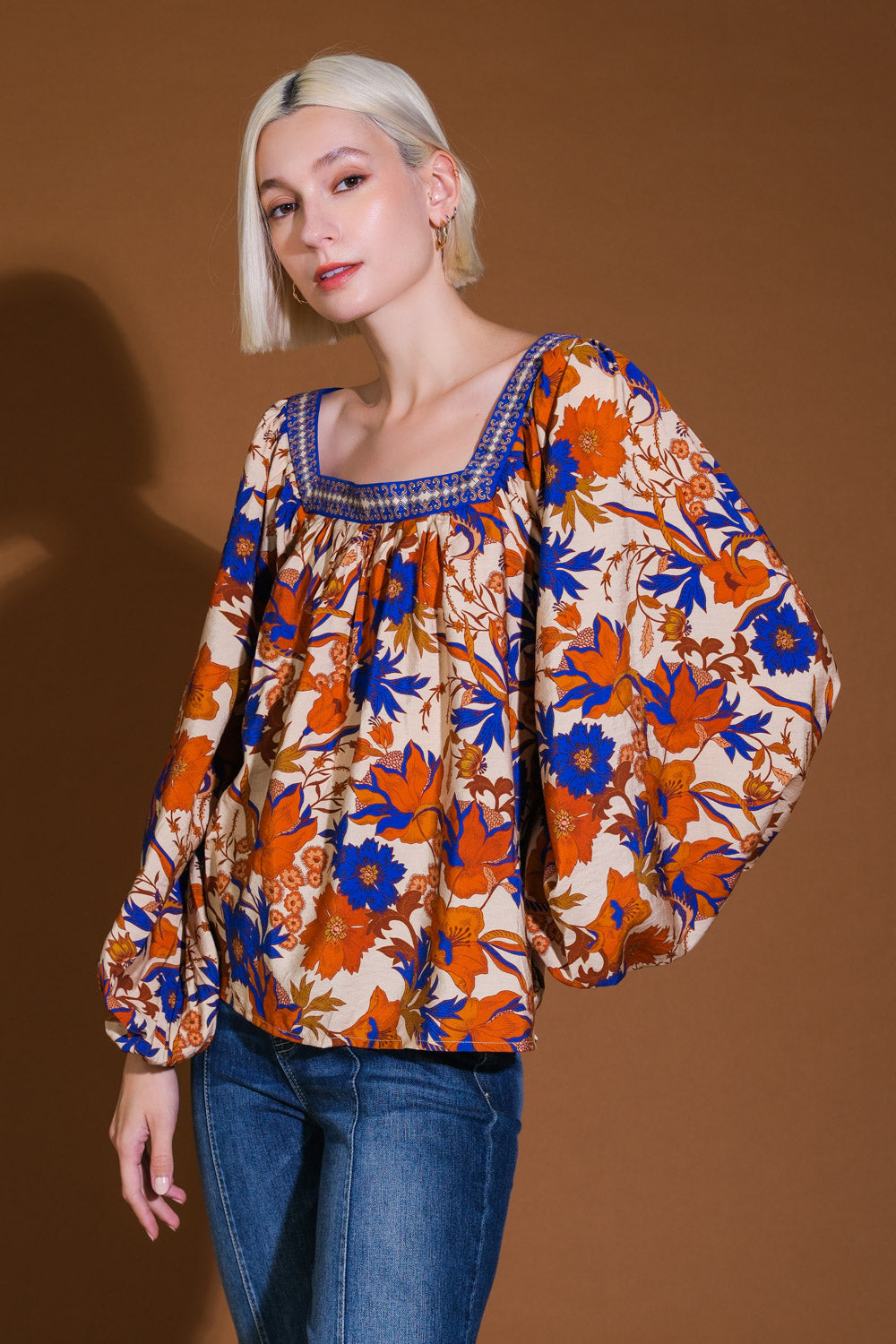 MY FAVORITE DAY RUST WOVEN TOP Flying Tomato