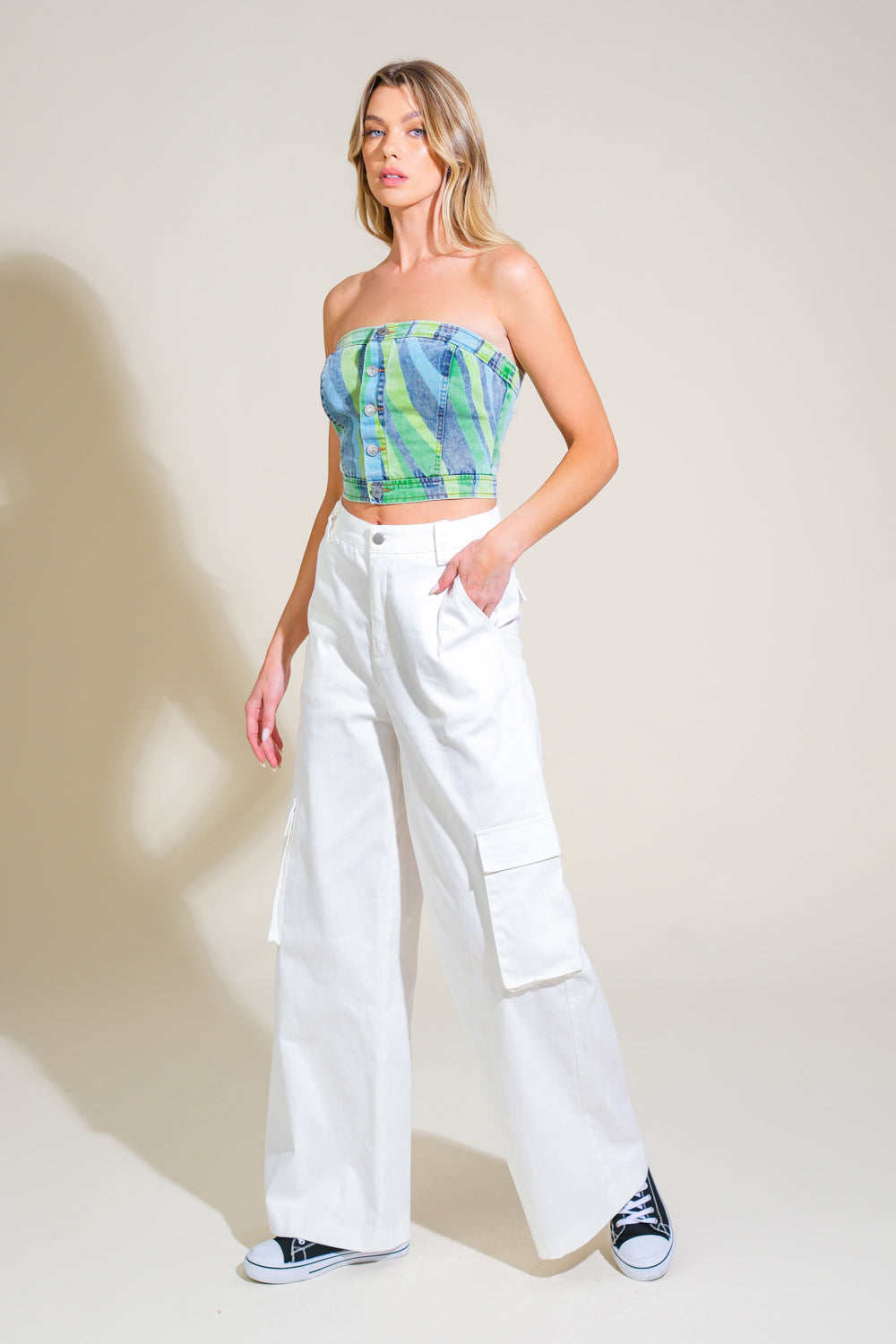 NAVIGATING LIFE DENIM TOP Flying Tomato