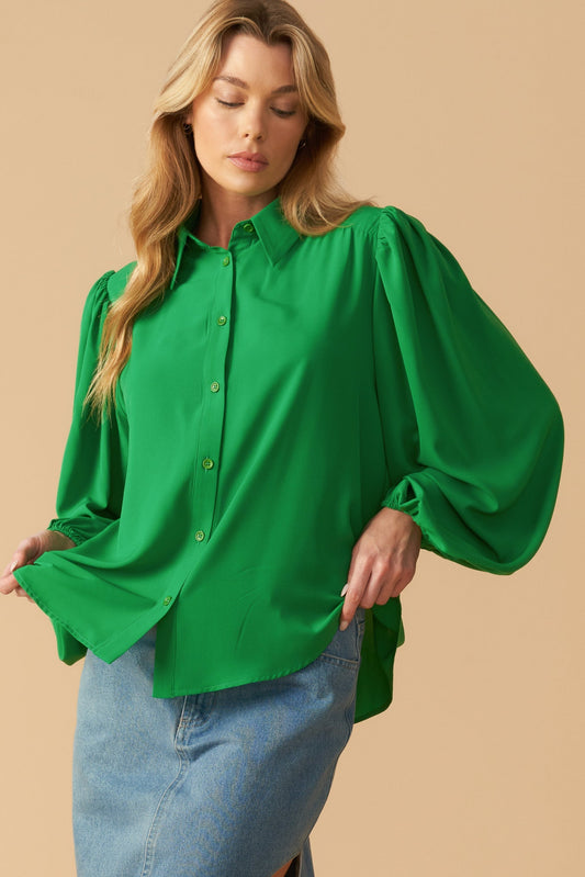 COMFORTABLE CHARM WOVEN TOP Flying Tomato