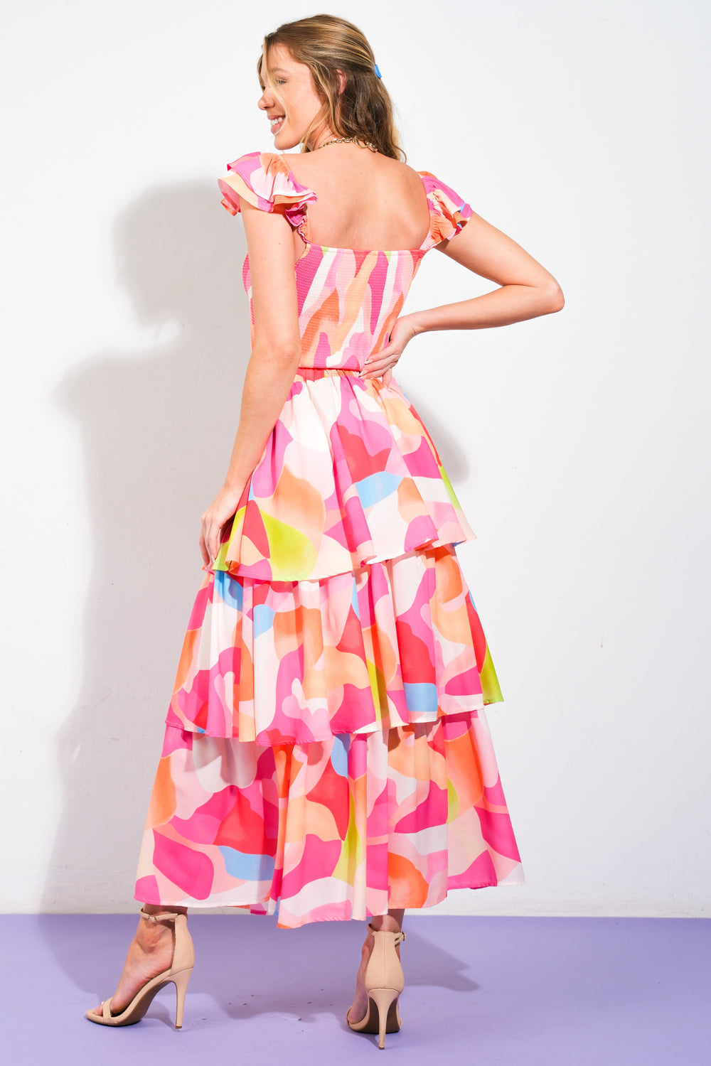 ABSOLUTE EDGE PINK WOVEN TOP AND SKIRT Flying Tomato