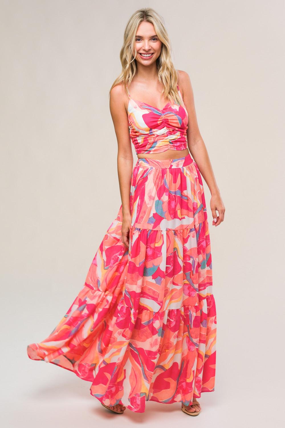 Flying Tomato ROMANTICALLY SPEAKING Set, worn by a model, highlighting the effortless elegance and romantic aesthetic of the 
