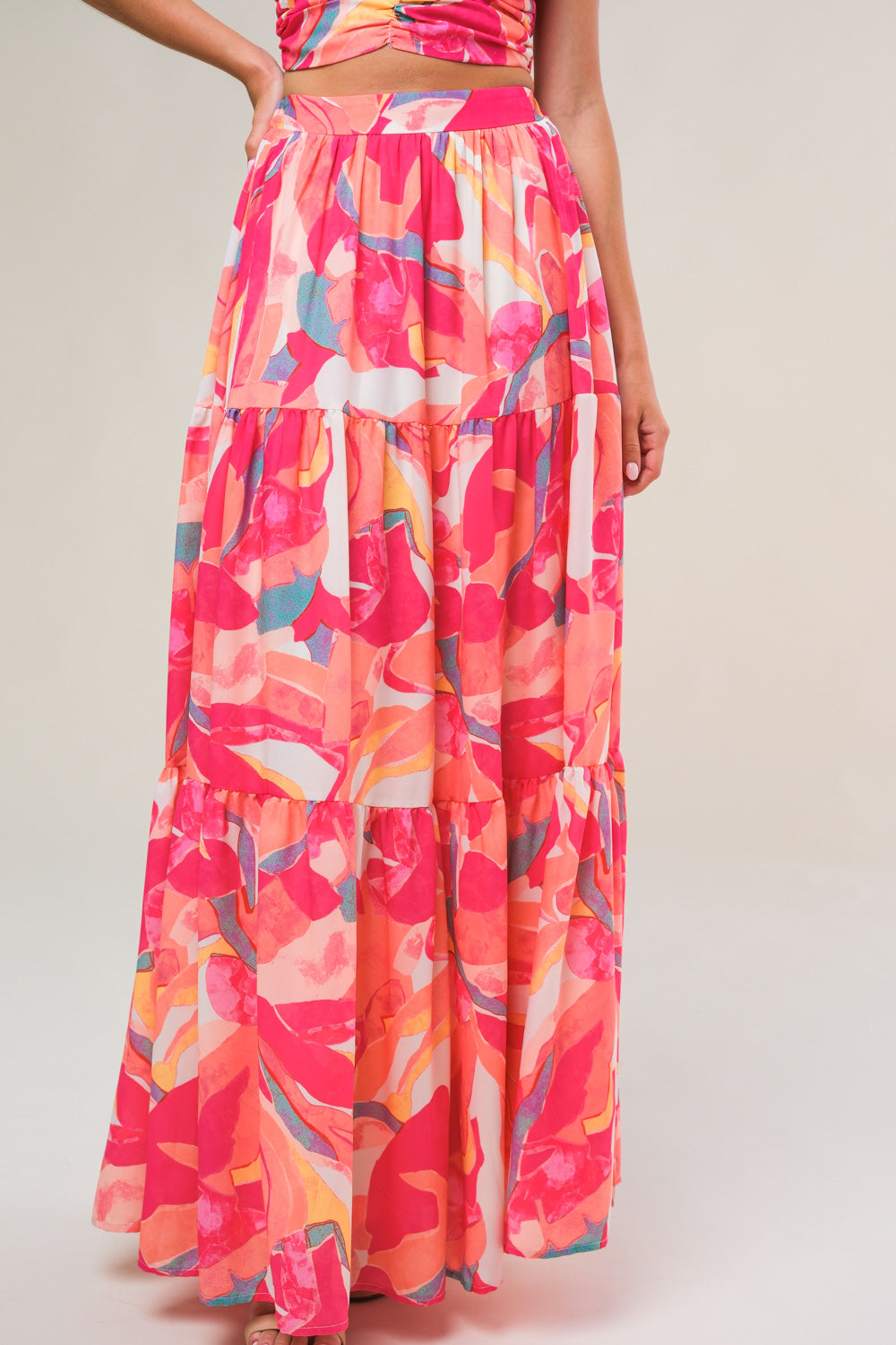 ROMANTICALLY SPEAKING WOVEN TOP AND SKIRT SET Flying Tomato